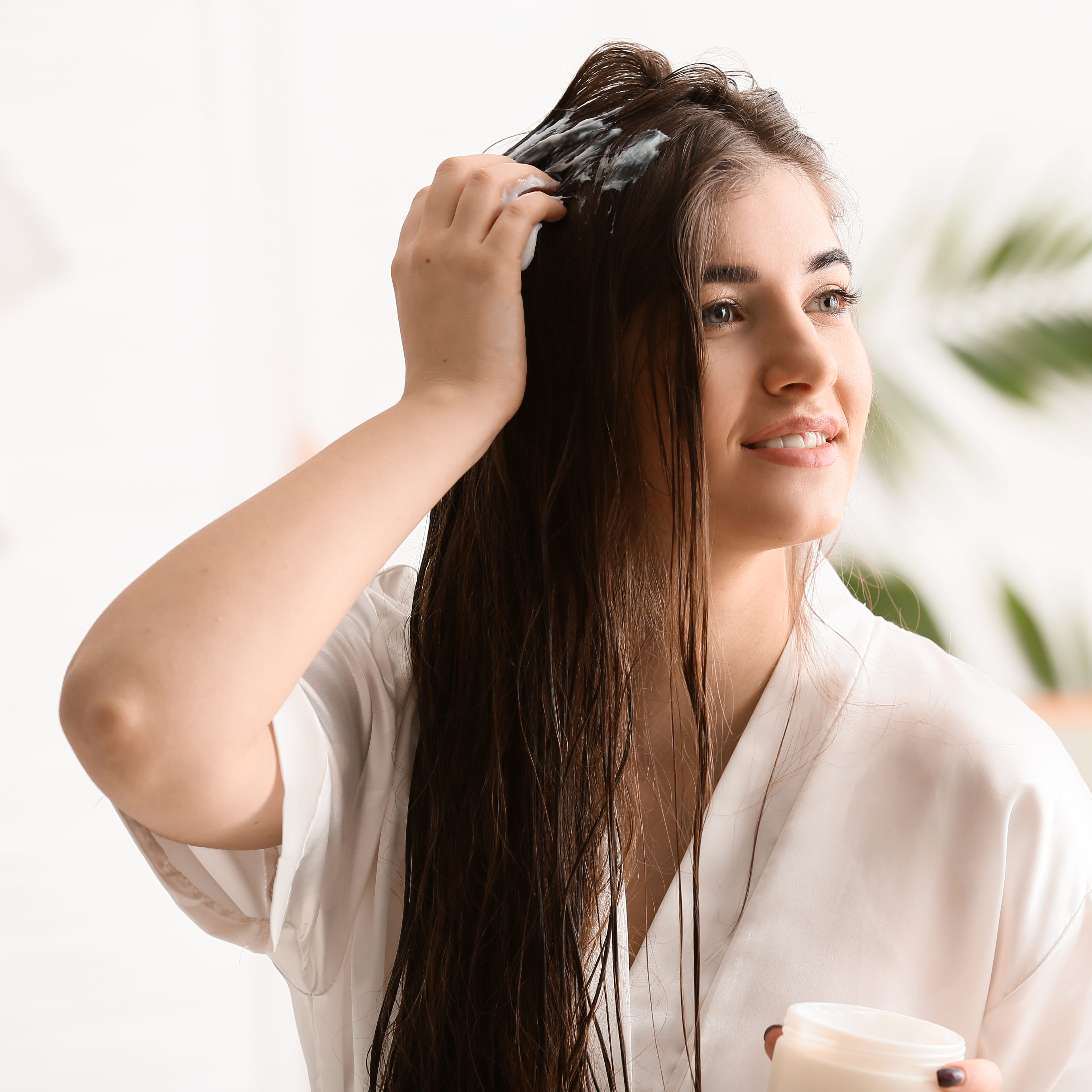 Bblunt Curly Hair Conditioner to help it penetrate the hair shaft