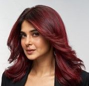 100% Grey Coverage with Bblunt Cherry Red Crème Hair Colour