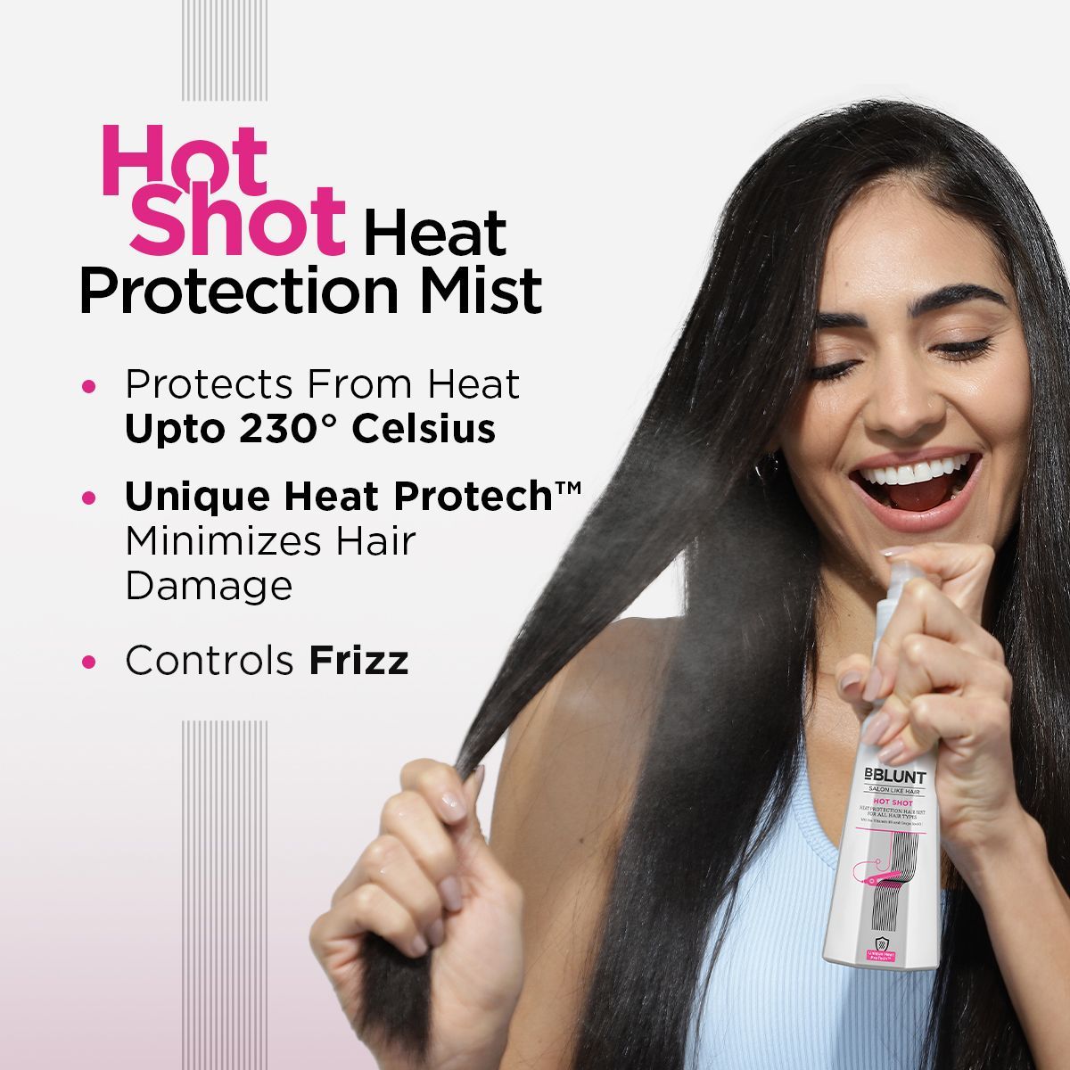 BBlunt Hot Shot Shine Trio 650ml | Upto 230℃ Heat Protection