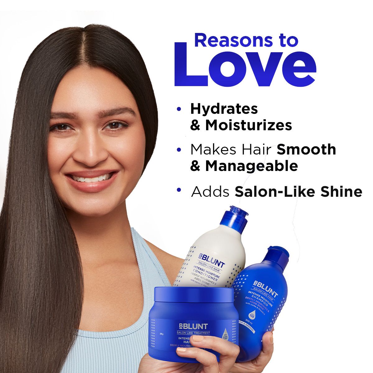 BBLUNT Dry Hair Care Combo (Intense Moisture Shampoo + Intense Moisture ...