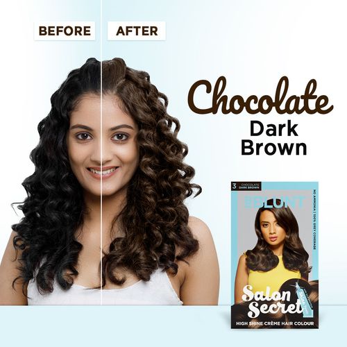Chocolate Dark Brown Crème Hair Colour - 100 G | Bblunt