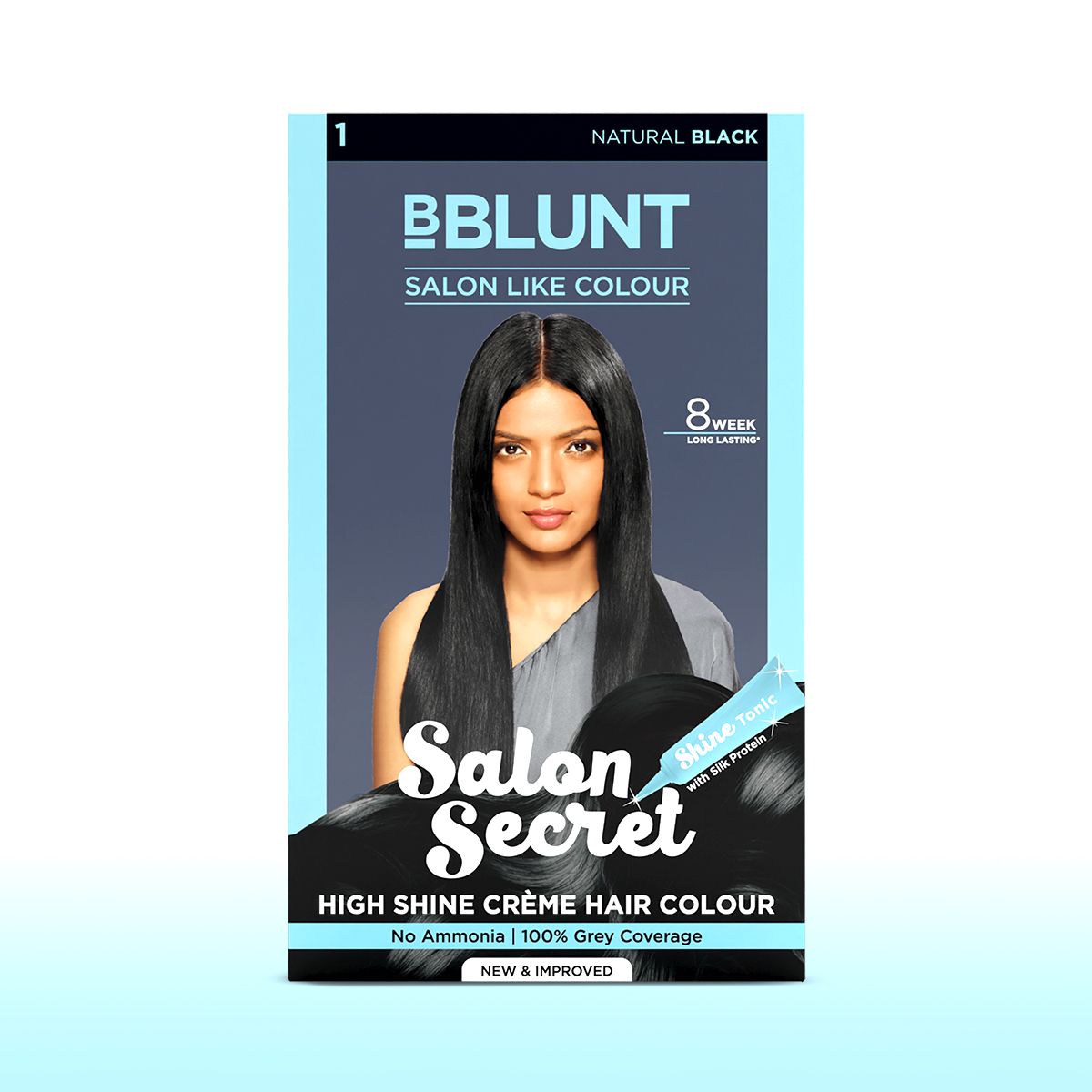 BBlunt Salon Secret High Shine Natural Black Hair Colour -100g