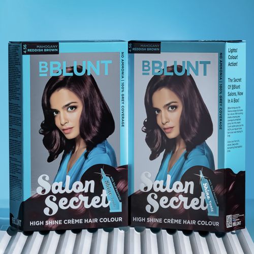 Bblunt blue black top hair colour