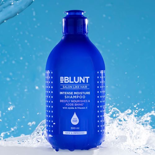 BBLUNT Intense Moisture Shampoo with Jojoba and Vitamin E for Dry & Frizzy  Hair - 300 ml